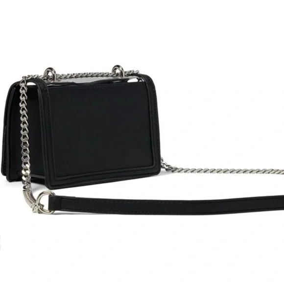 BETSEY JOHNSON Stadium bag Embellished Bow Black Clear Silver bling Like new - Picture 9 of 15